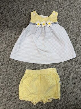 Florence Eiseman Yellow and Blue Flower Dress Label